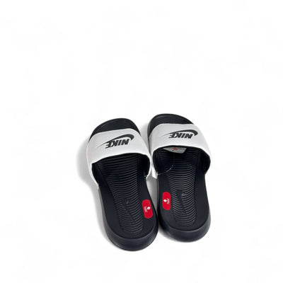 Nike Tech Black & White Slides – Classic Comfort & Sport Style