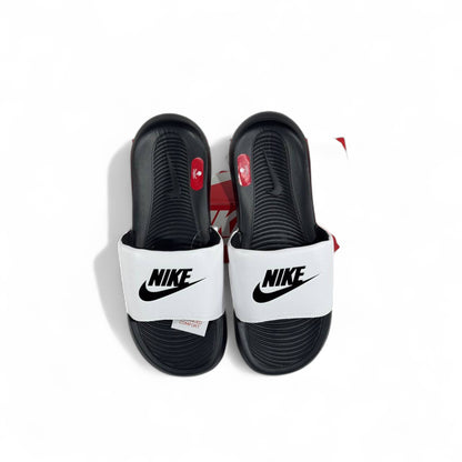 ⚫⚪ Nike Tech Black & White Slides | Classic Comfort & Sport Style
