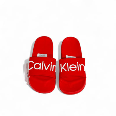 ❤️ Calvin Klein Red Slides | Bold Comfort & Modern Street Style