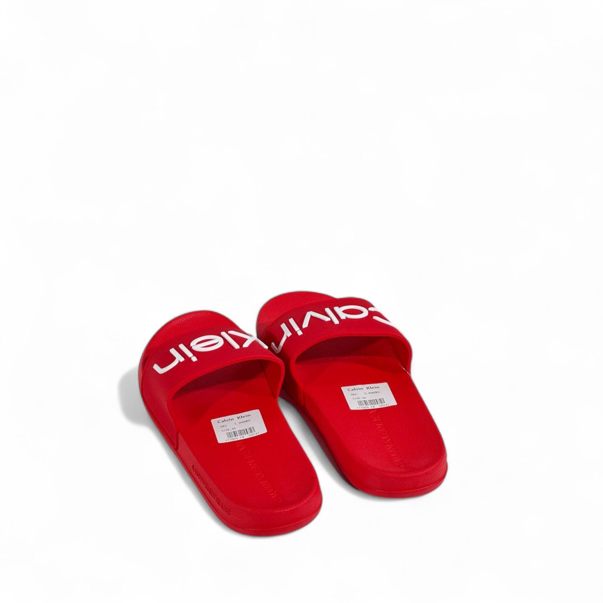 ❤️ Calvin Klein Red Slides | Bold Comfort & Modern Street Style