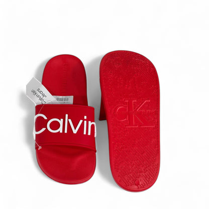 ❤️ Calvin Klein Red Slides | Bold Comfort & Modern Street Style