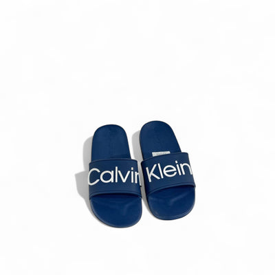 Calvin Klein Navy Blue Slides – Modern Comfort & Iconic Style