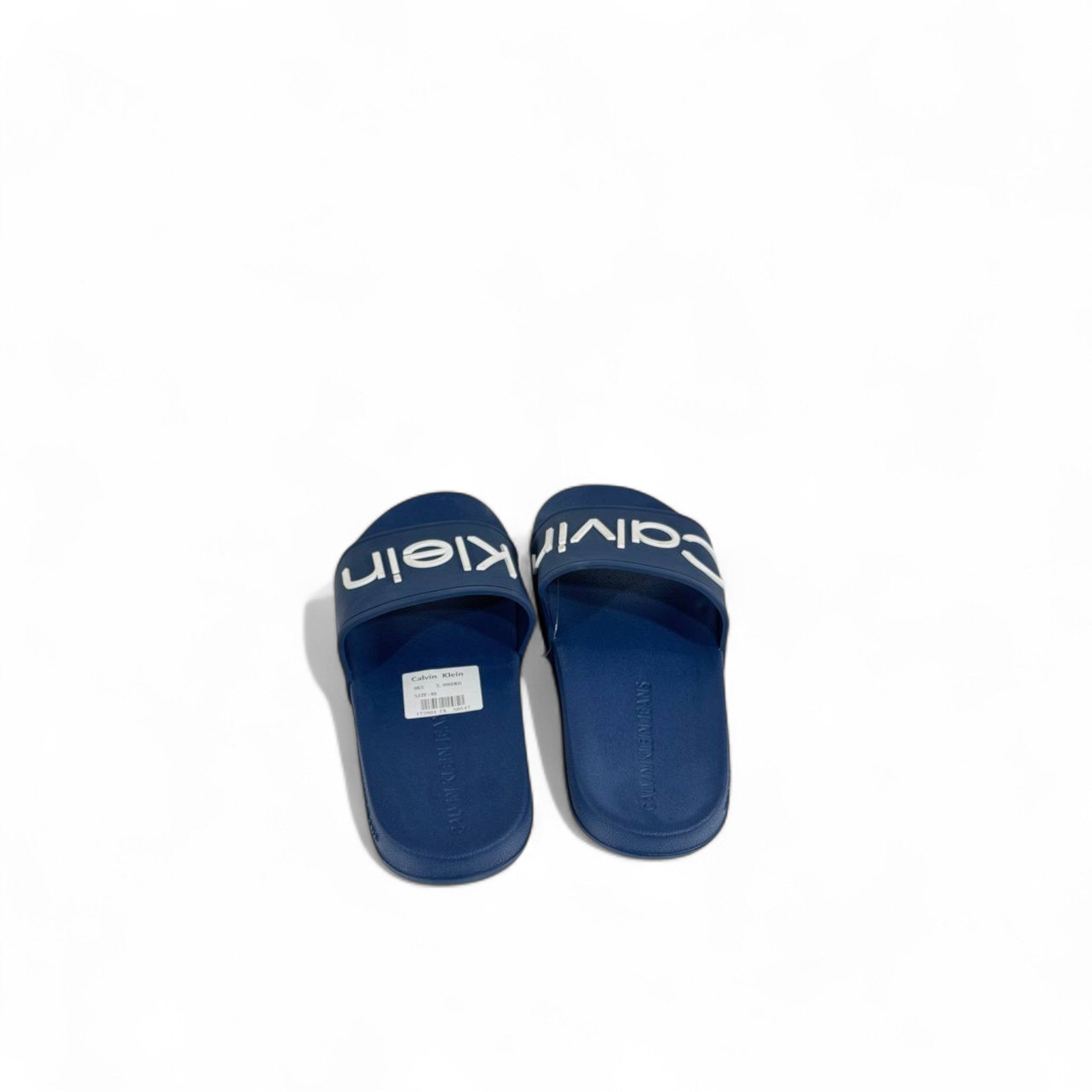 💙 Calvin Klein Navy Blue Slides | Modern Comfort & Iconic Style