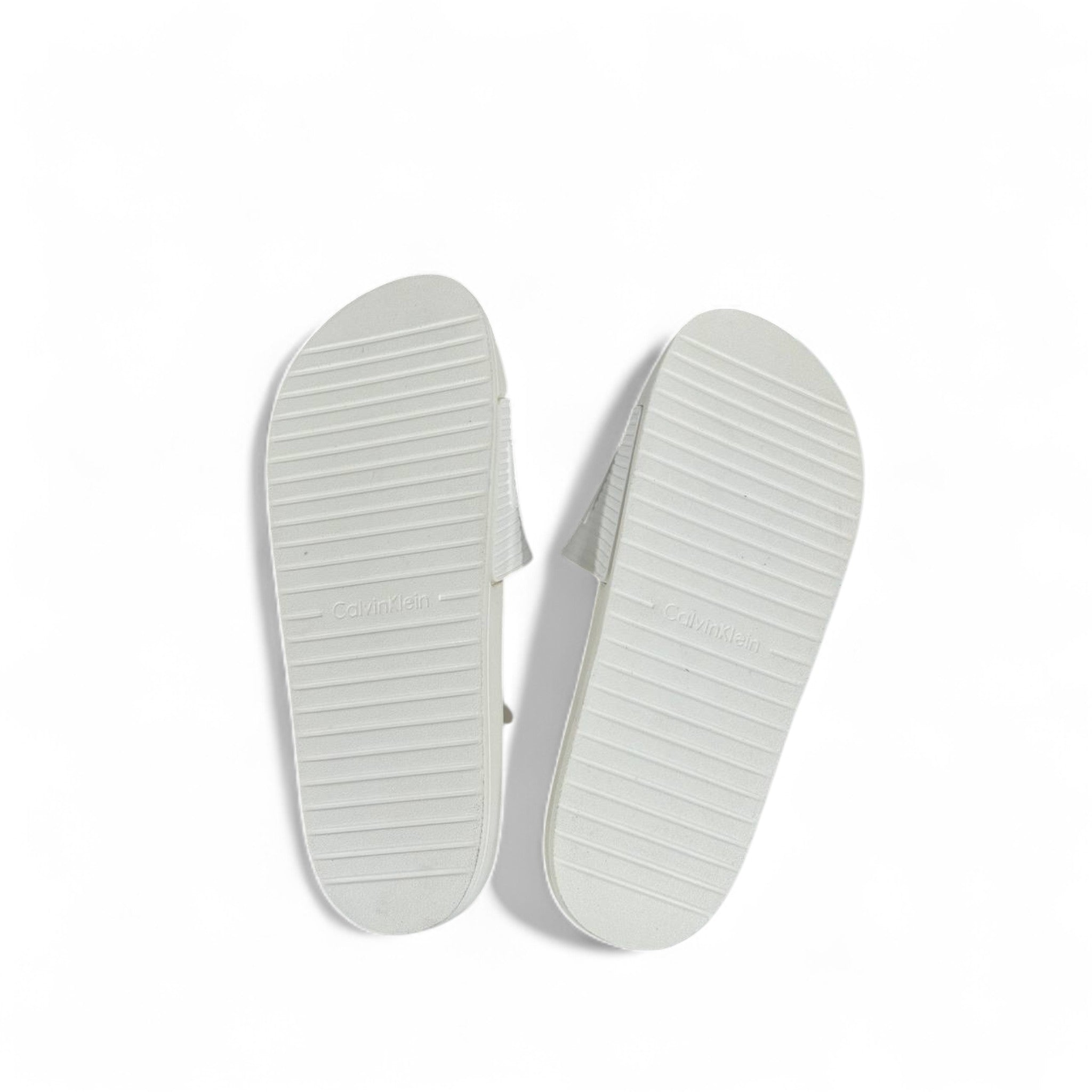🤍 Calvin Klein Jeans White Slides | Minimalist Comfort & Modern Style
