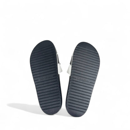 ⚫⚪ Calvin Klein Jeans Black & White Slides | Modern Comfort & Bold Style