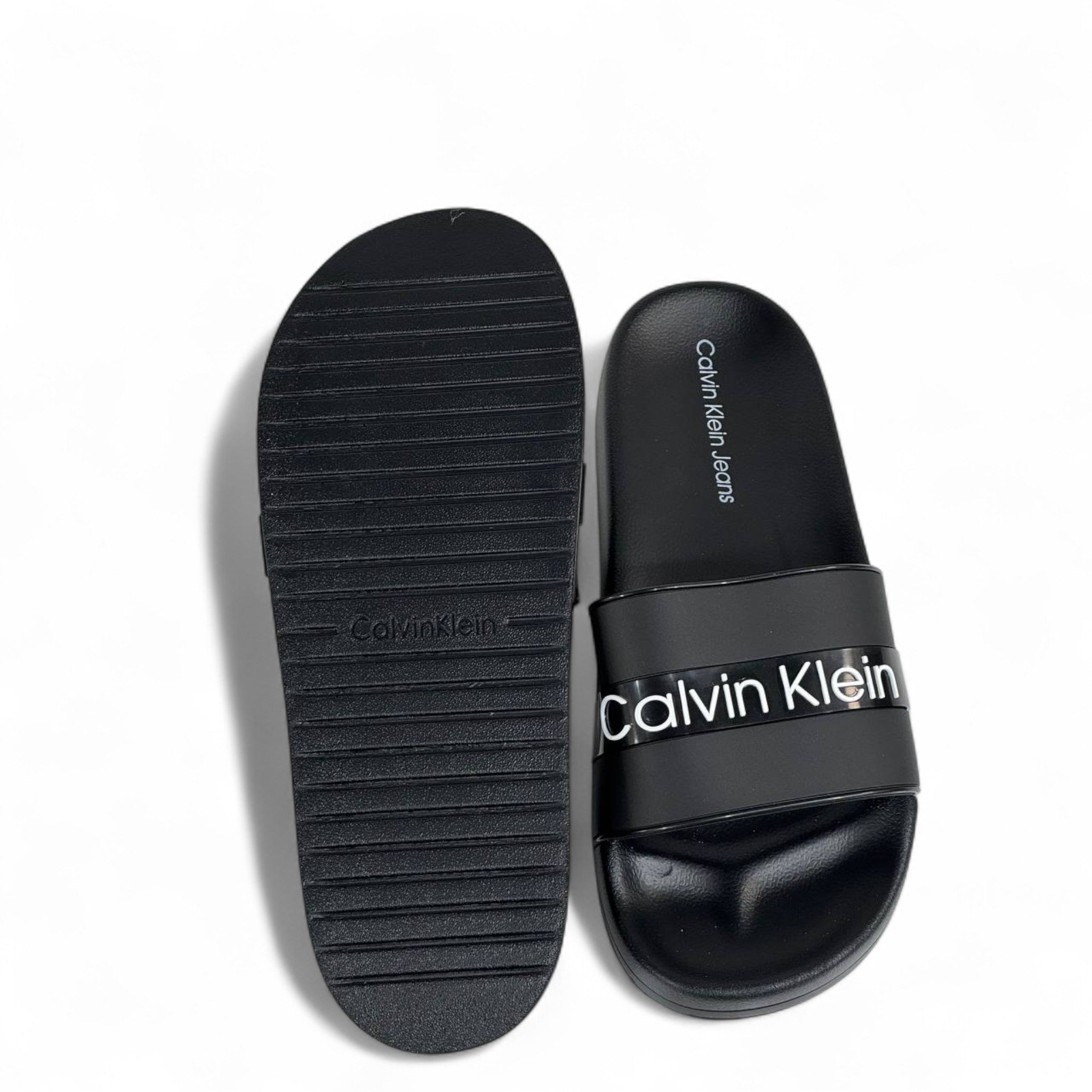 🖤 Calvin Klein Jeans Black Slides | Sleek Comfort & Iconic Style