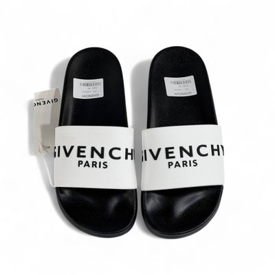 Givenchy Paris Black & White Slides – Luxury Comfort & Iconic Style