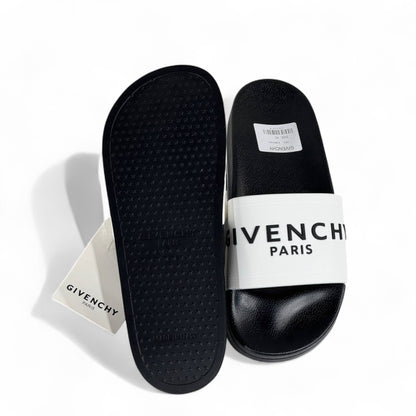 🤍🖤 Givenchy Paris Black & White Slides | Luxury Comfort & Iconic Style