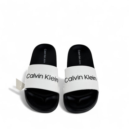 🤍 Calvin Klein White Slides | Minimalist Everyday Luxury
