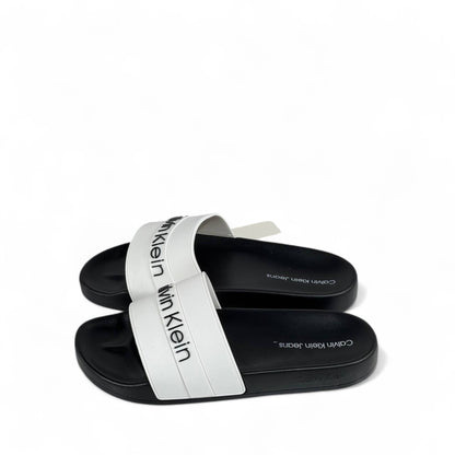 🤍 Calvin Klein White Slides | Minimalist Everyday Luxury