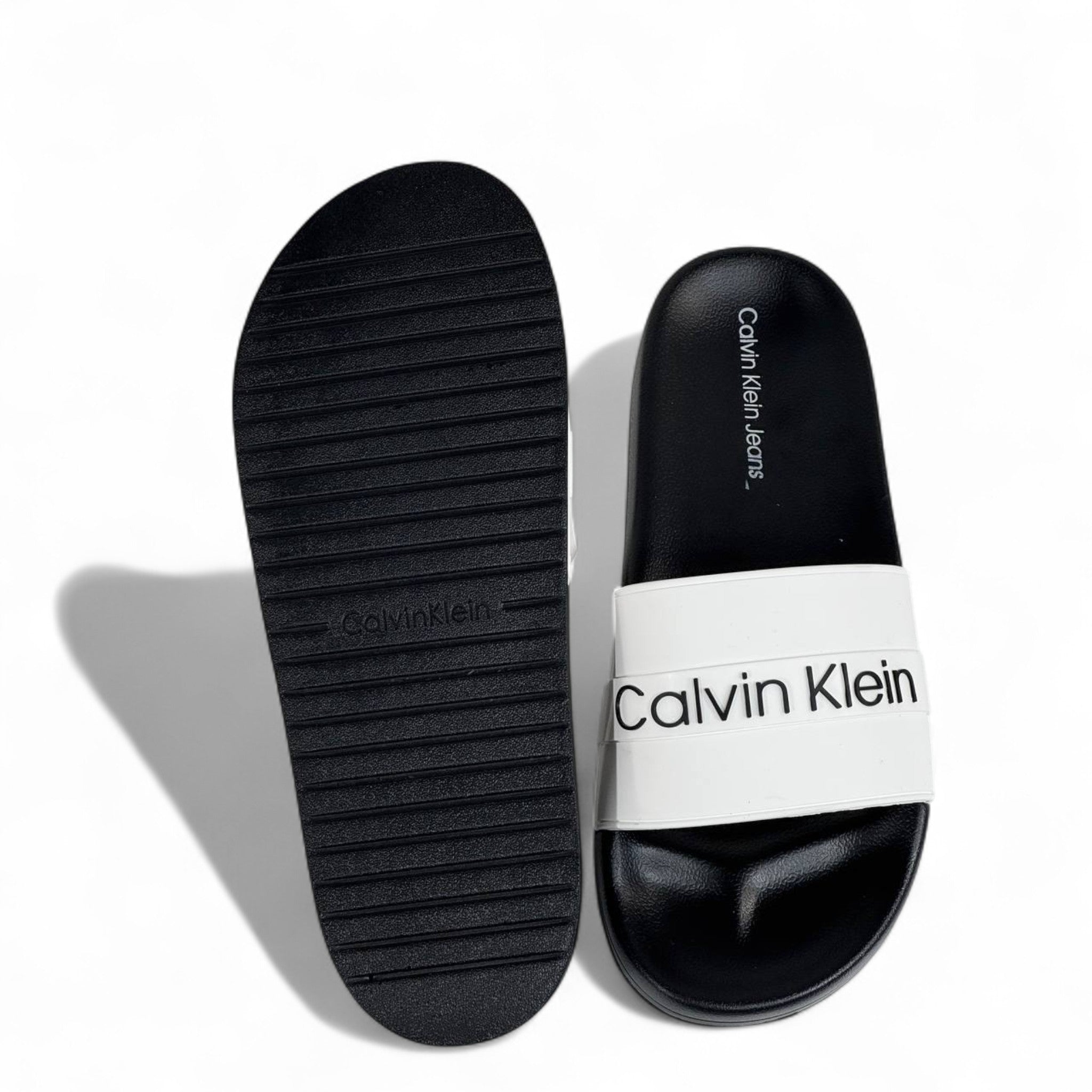 🤍 Calvin Klein White Slides | Minimalist Everyday Luxury