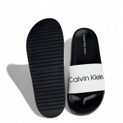 🤍 Calvin Klein White Slides | Minimalist Everyday Luxury