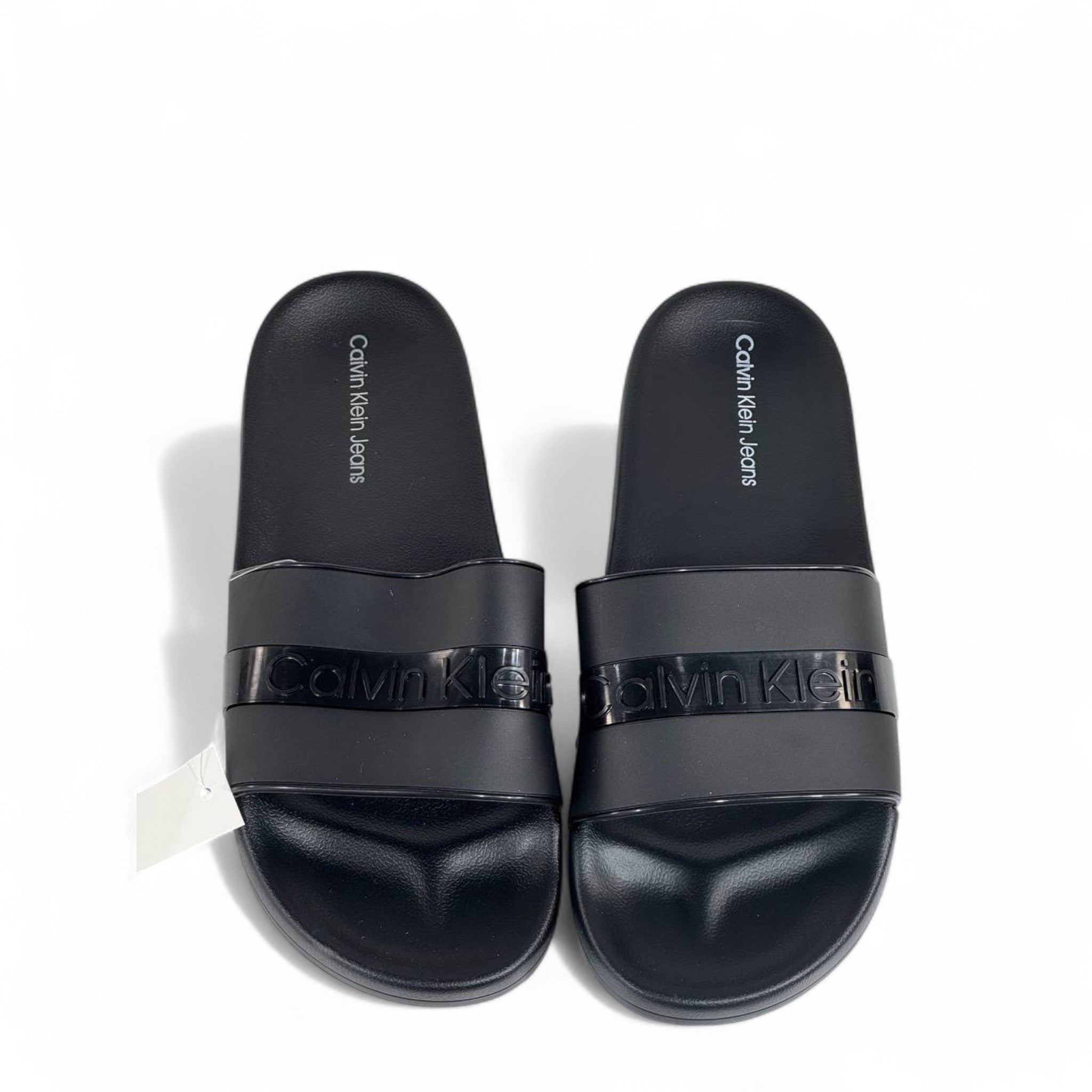 🖤 Calvin Klein Triple Black Slides | Sleek All-Black Luxury