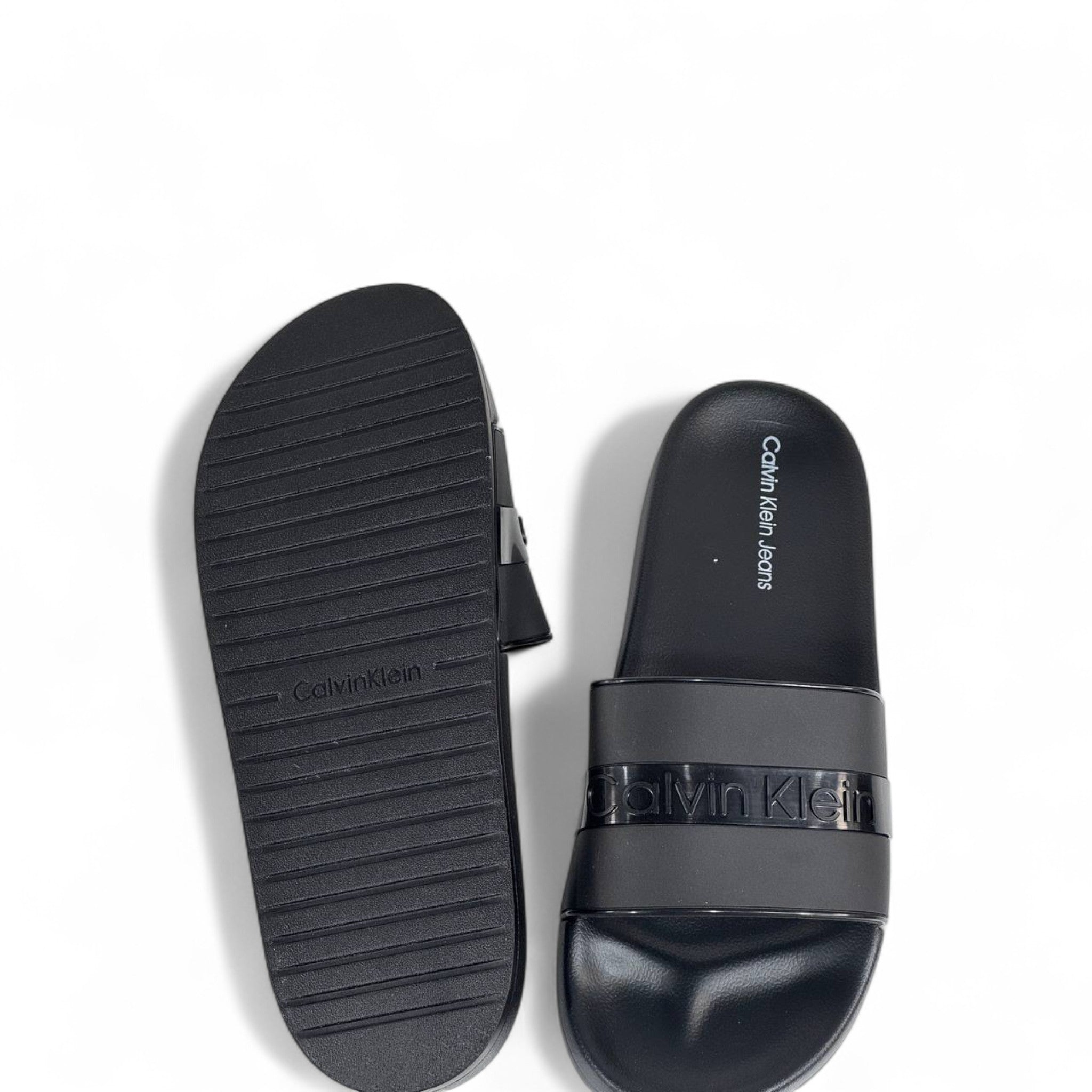🖤 Calvin Klein Triple Black Slides | Sleek All-Black Luxury
