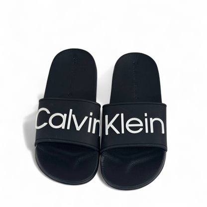 ⚡ Calvin Klein Oversized Logo Slides | Black & White Contrast