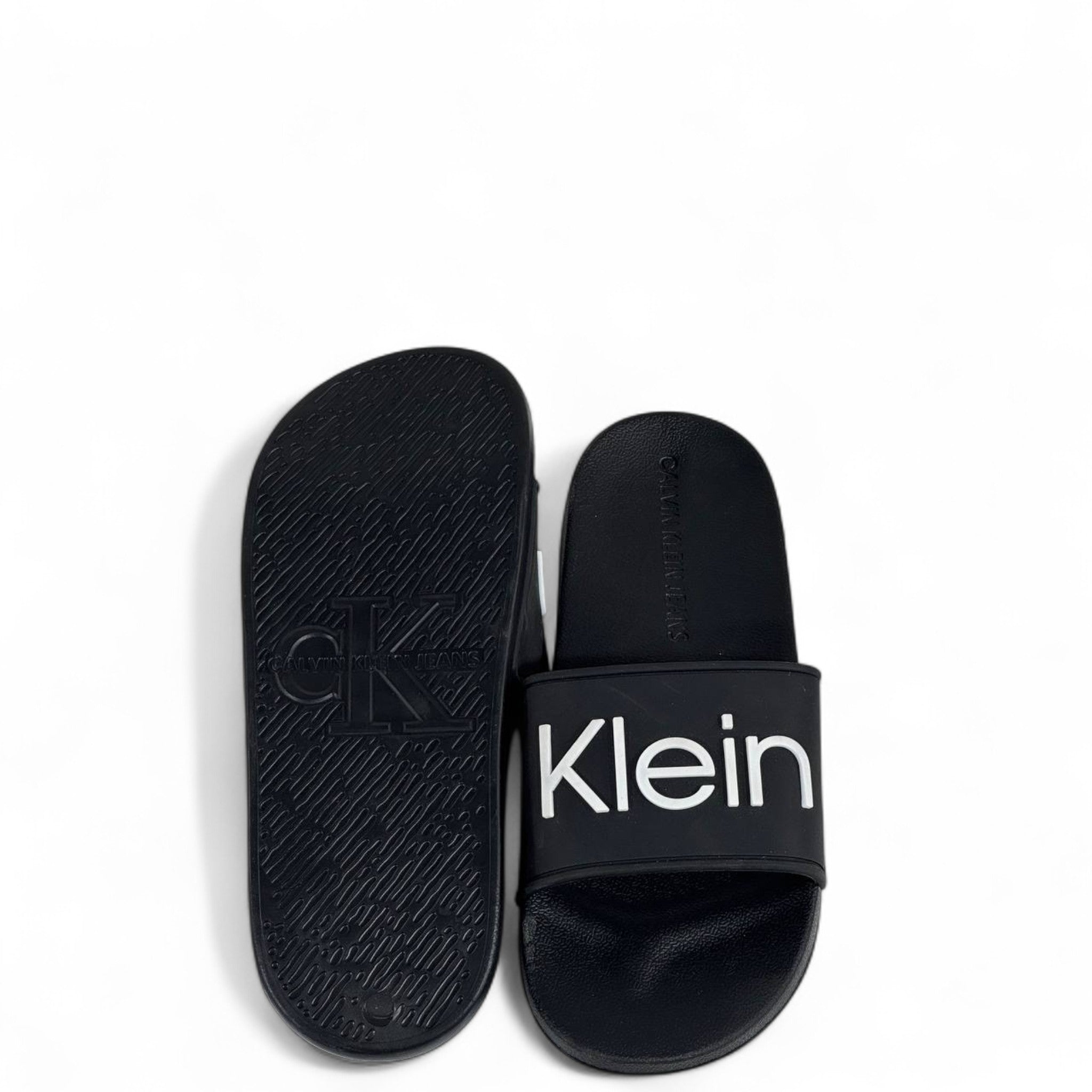 ⚡ Calvin Klein Oversized Logo Slides | Black & White Contrast