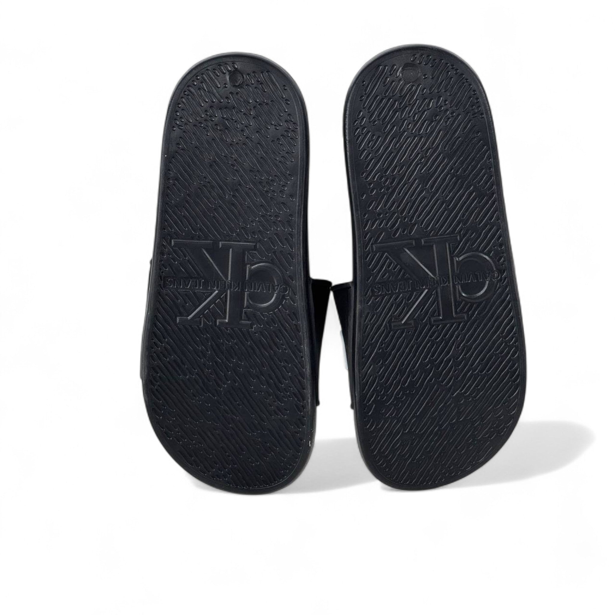 ⚡ Calvin Klein Oversized Logo Slides | Black & White Contrast