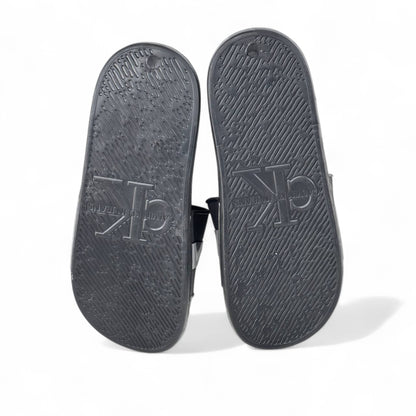 ✨ Calvin Klein Slides | Glossy Logo Band – Black