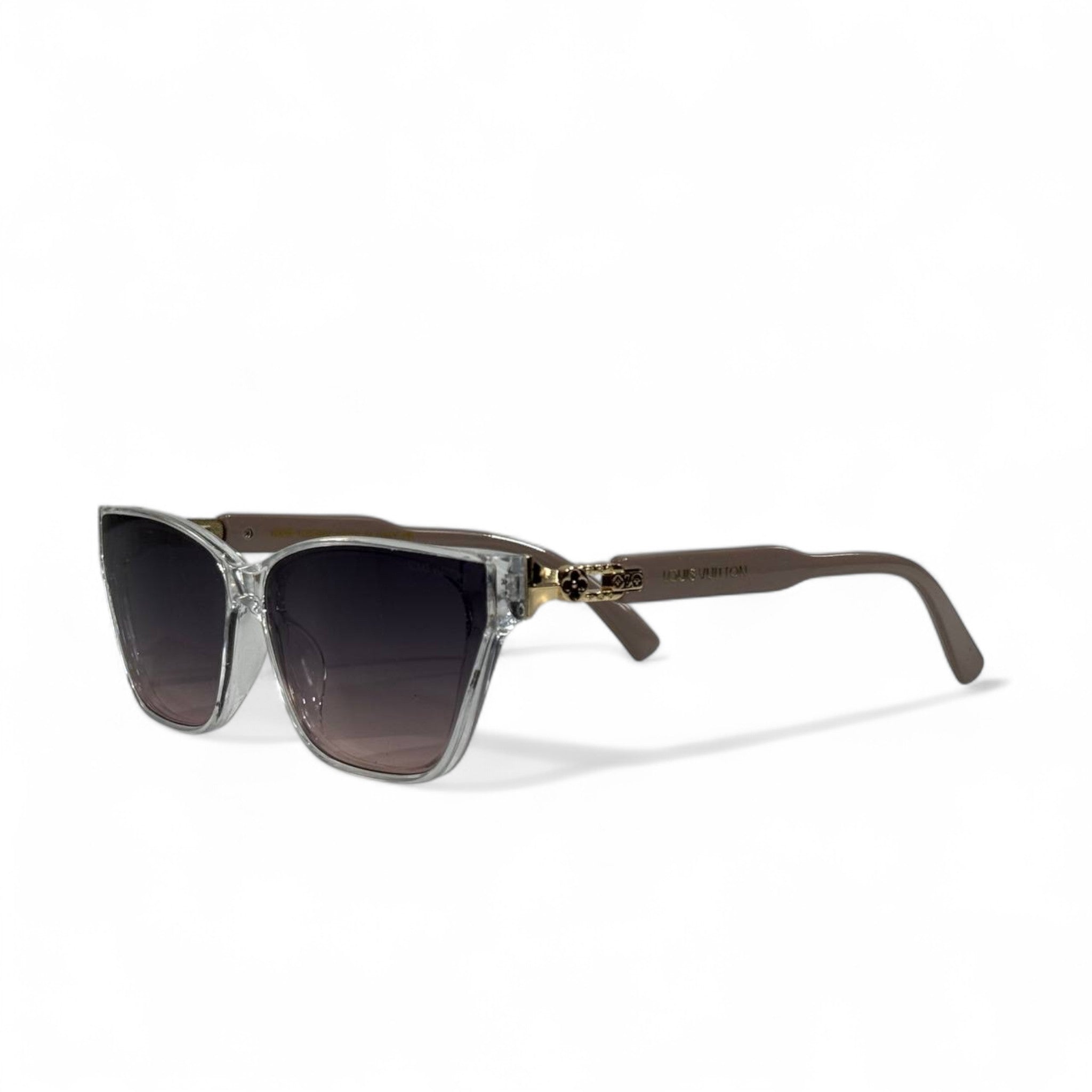 😎 Louis Vuitton Clear Frame Sunglasses – Luxury Gradient Shades ✨🖤 | Unisex Designer Eyewear