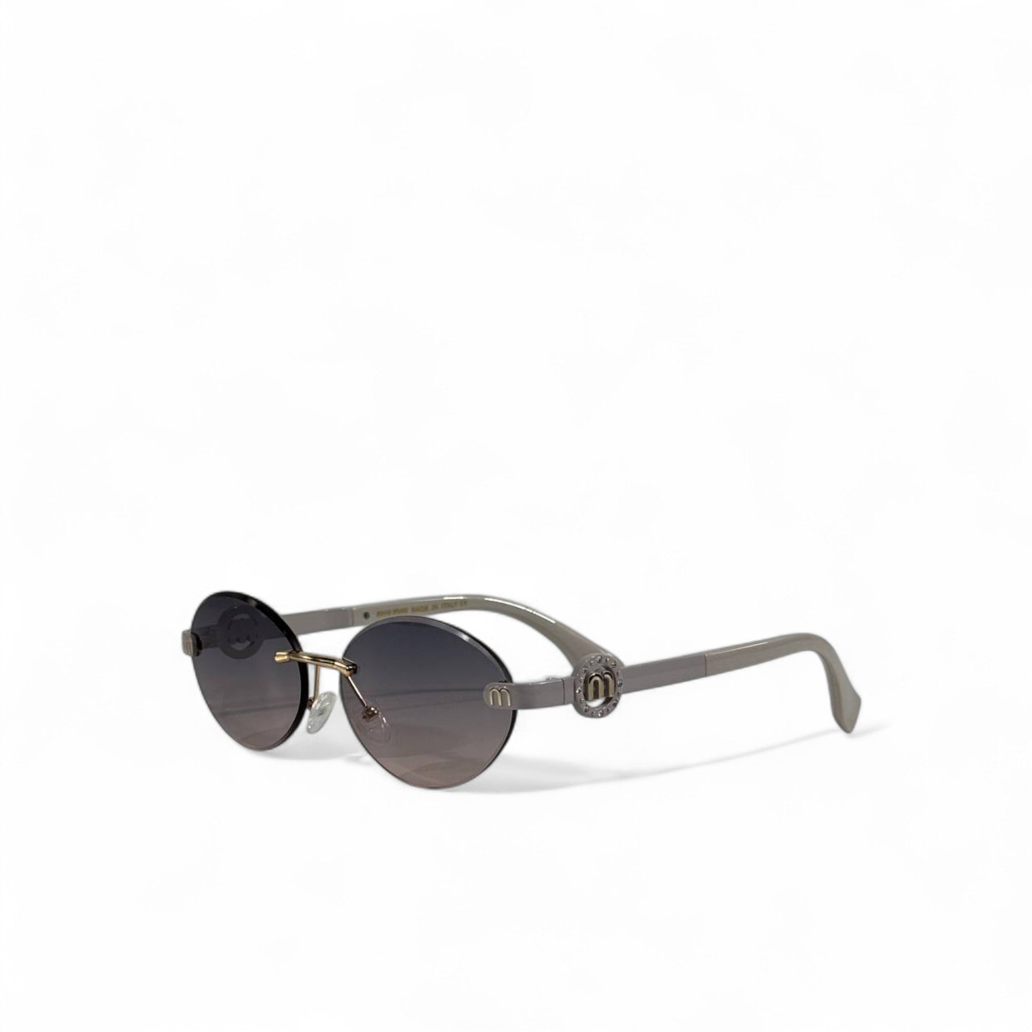 🕶️ Miu Miu Round Grey Sunglasses – Retro Chic Luxury Eyewear ✨⚪ | Women’s Designer Shades
