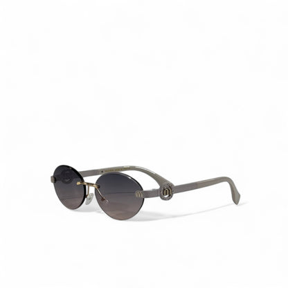 🕶️ Miu Miu Round Grey Sunglasses – Retro Chic Luxury Eyewear ✨⚪ | Women’s Designer Shades