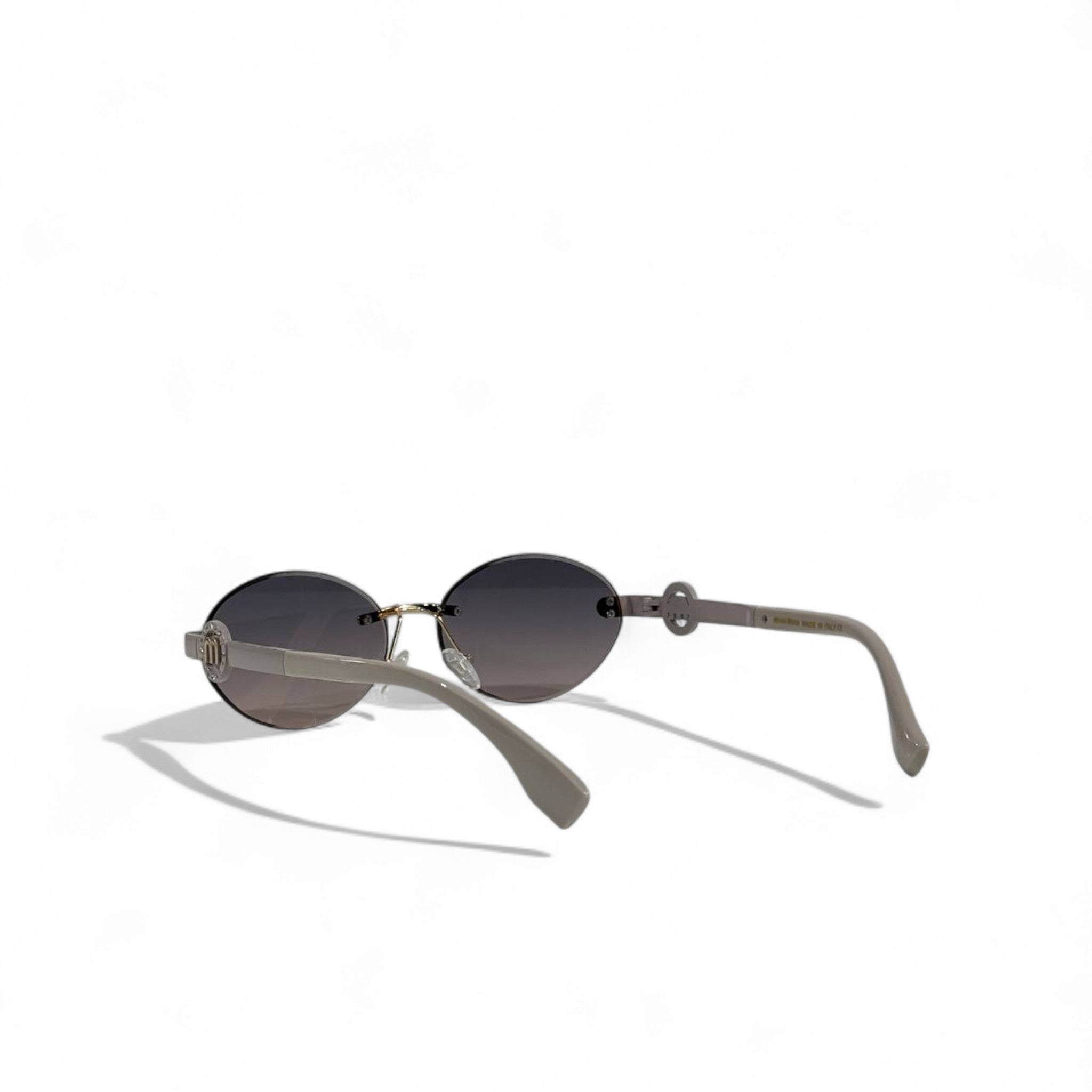 🕶️ Miu Miu Round Grey Sunglasses – Retro Chic Luxury Eyewear ✨⚪ | Women’s Designer Shades