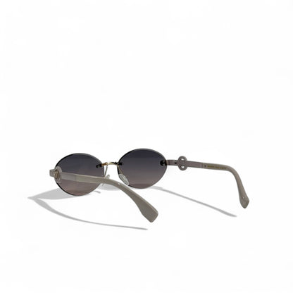 🕶️ Miu Miu Round Grey Sunglasses – Retro Chic Luxury Eyewear ✨⚪ | Women’s Designer Shades
