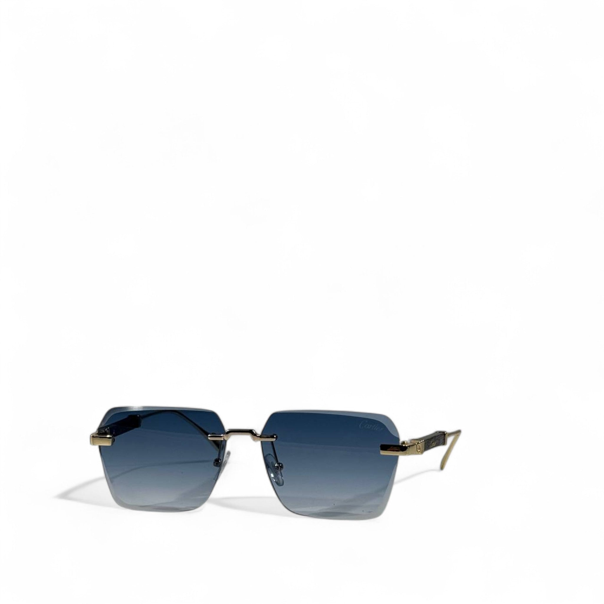 💎 Cartier Gold & Blue Gradient Sunglasses – Prestige Luxury Eyewear ✨🔹 | Unisex Designer Shades
