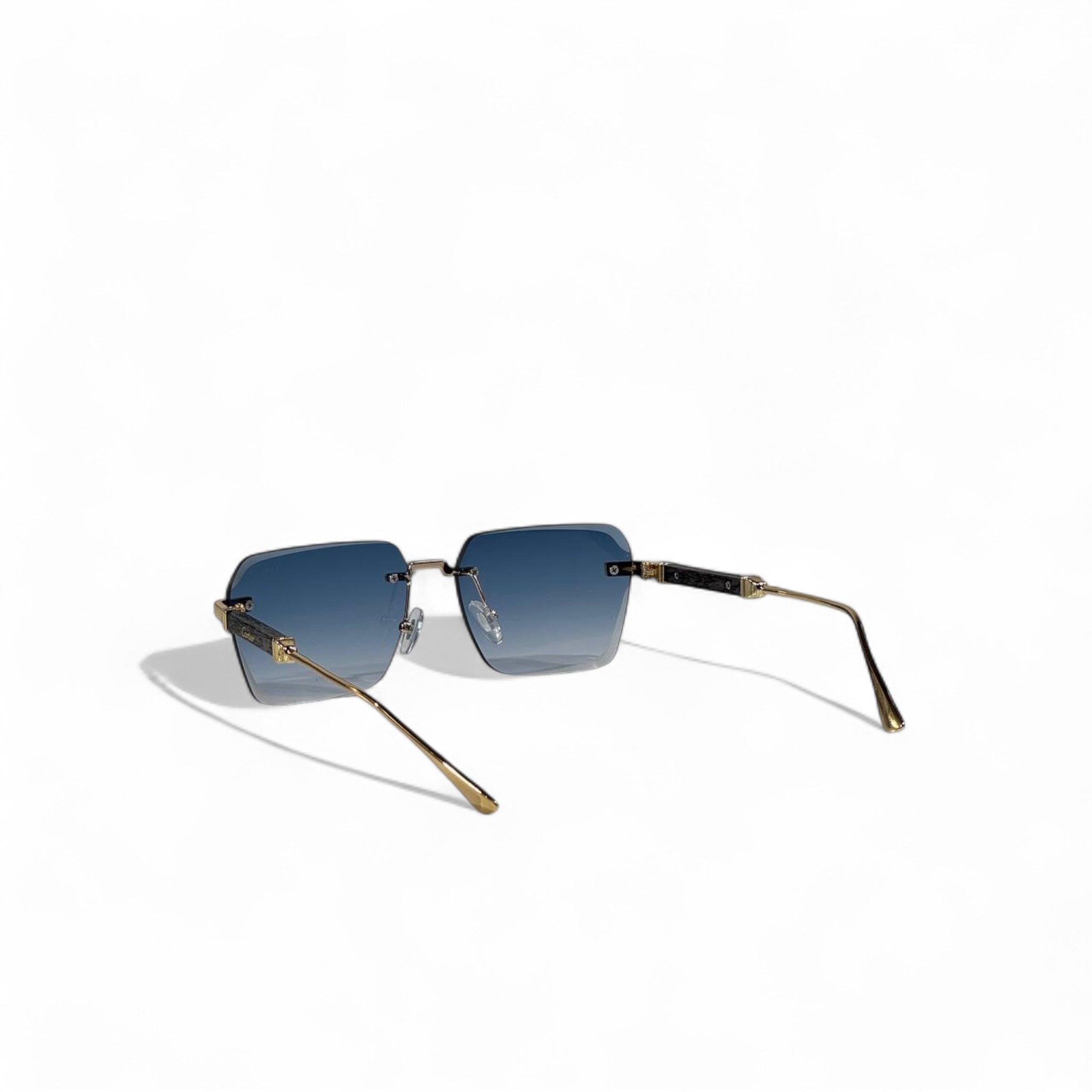 💎 Cartier Gold & Blue Gradient Sunglasses – Prestige Luxury Eyewear ✨🔹 | Unisex Designer Shades