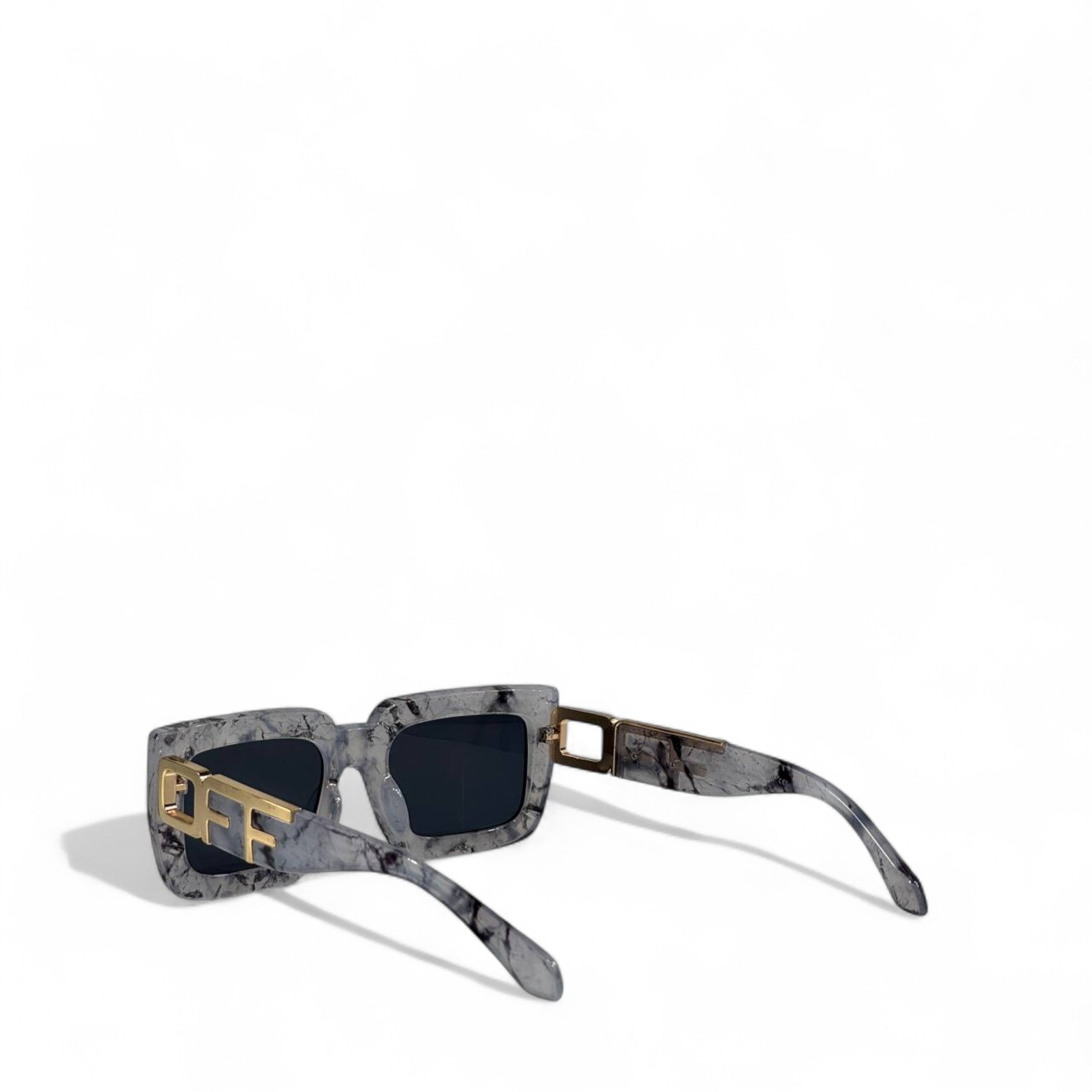 😎 Off-White Marble Square Sunglasses – Bold Street-Luxury Eyewear ⚪✨ | Unisex Designer Shades