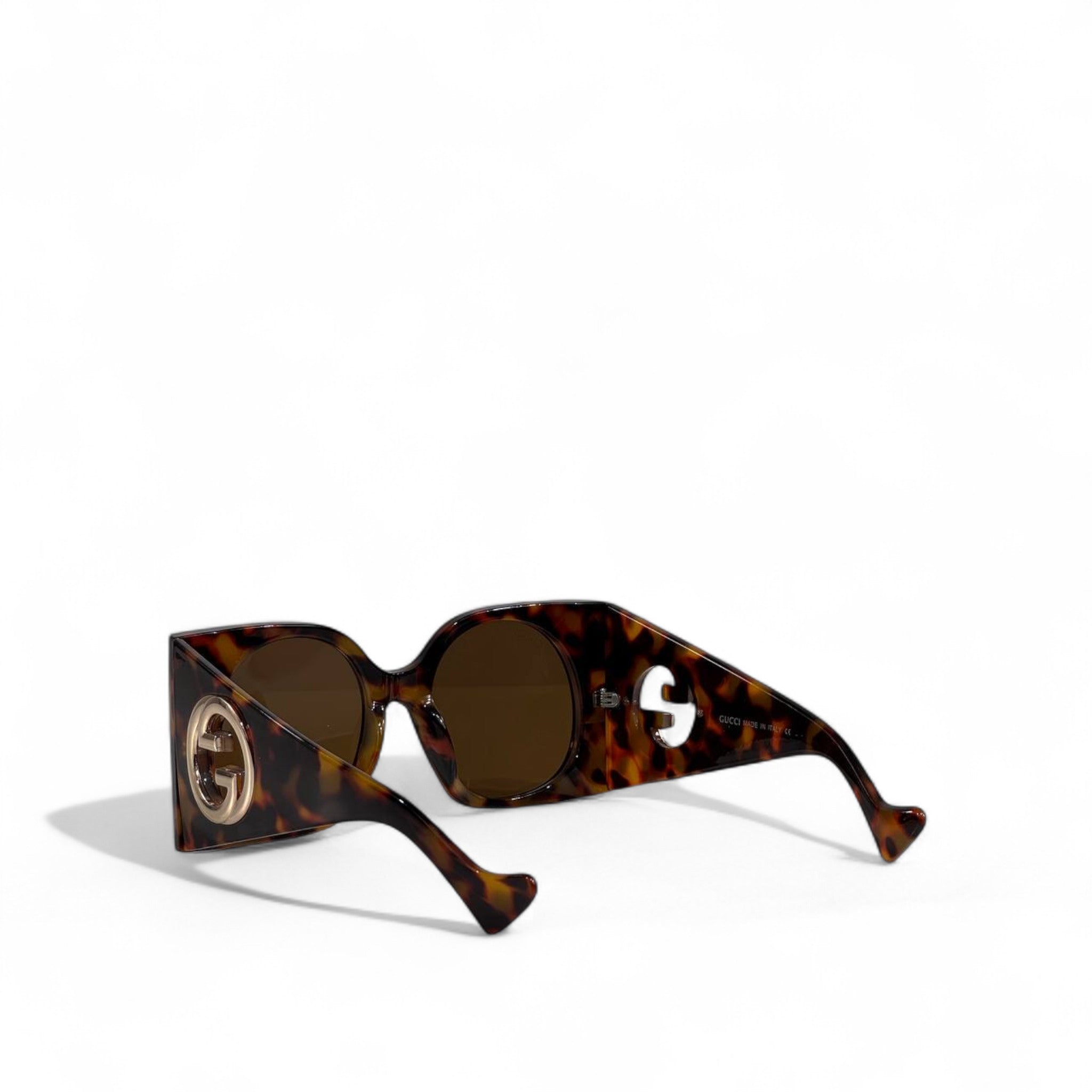 🟤 Gucci Oversized Square Sunglasses – Tortoiseshell with Gold GG Logo | Luxury Designer Eyewear
