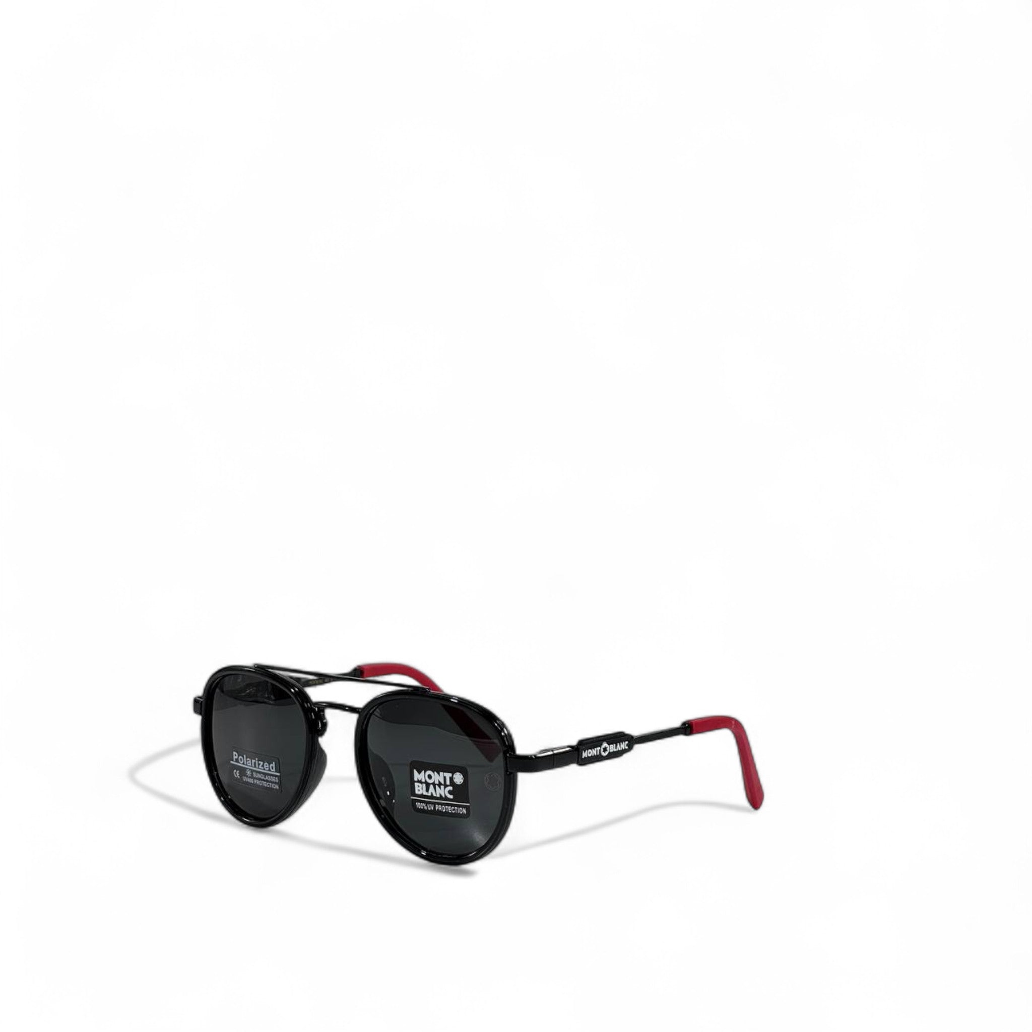 🕶 Montblanc Round Polarized Sunglasses – Double Bridge Design