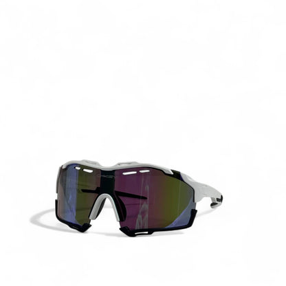 🏁 Oakley Jawbreaker Shield Sunglasses – White Frame / Prizm Iridium Lens