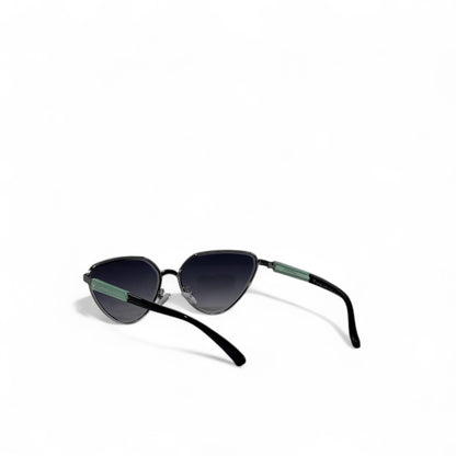 ✨ Chanel Cat-Eye Gradient Sunglasses – Black & Green