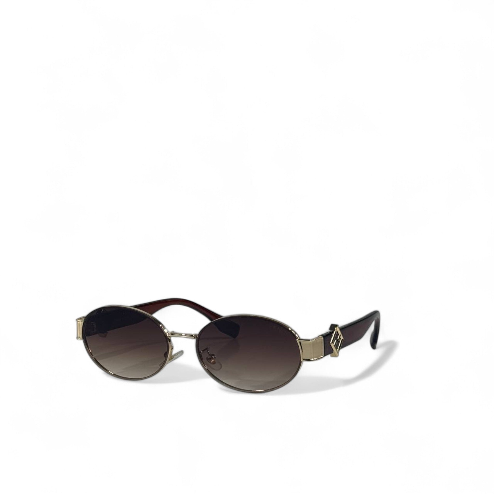 ✨ Fendi Burgundy Oval Sunglasses – Vintage Glamour