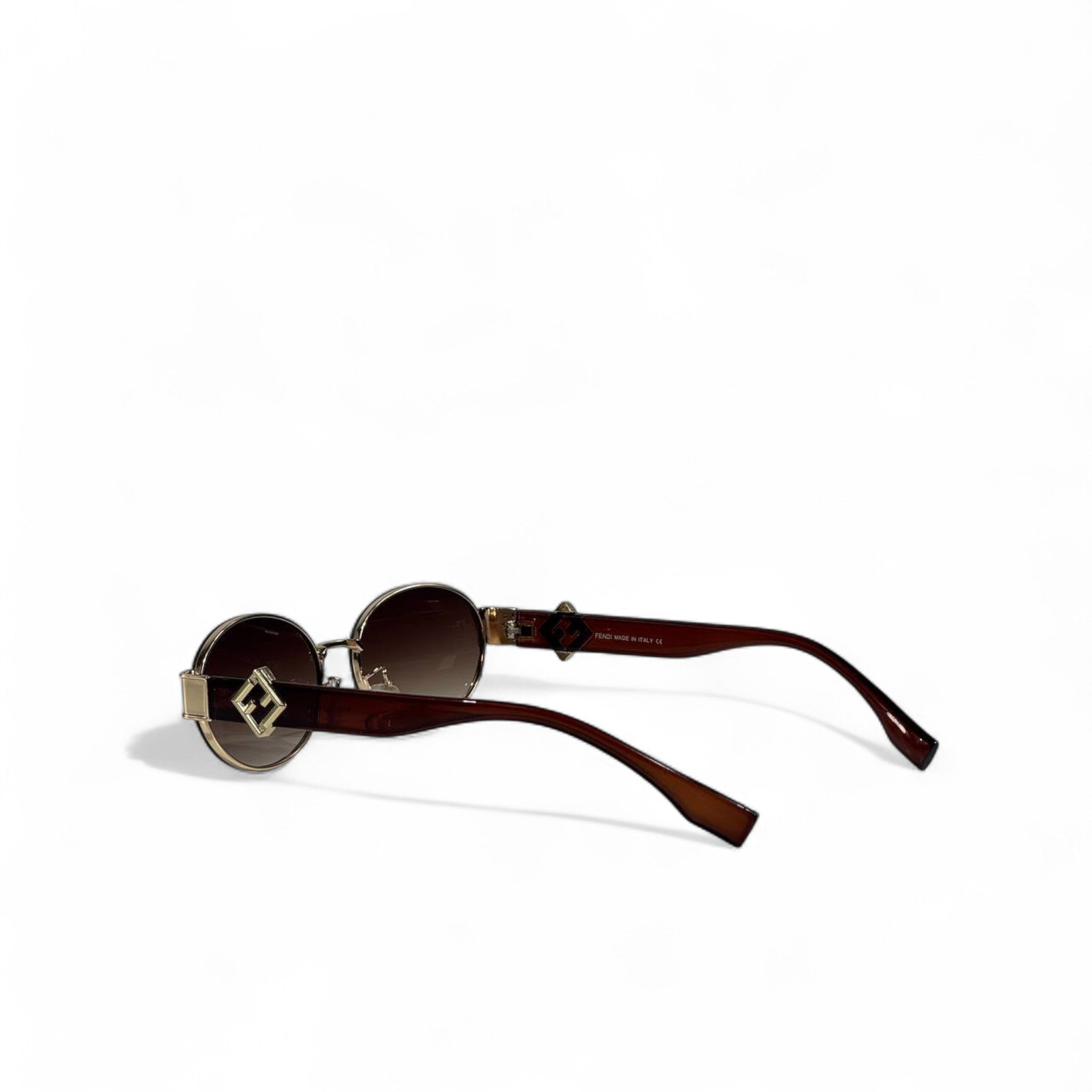 ✨ Fendi Burgundy Oval Sunglasses – Vintage Glamour