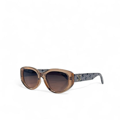 ✨ Céline Triomphe Oversized Cat-Eye Sunglasses – Brown & Monogram