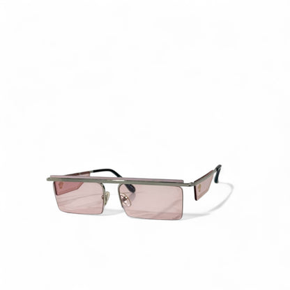 ✨ Versace Pink Shield Rectangular Sunglasses – Futuristic Edge