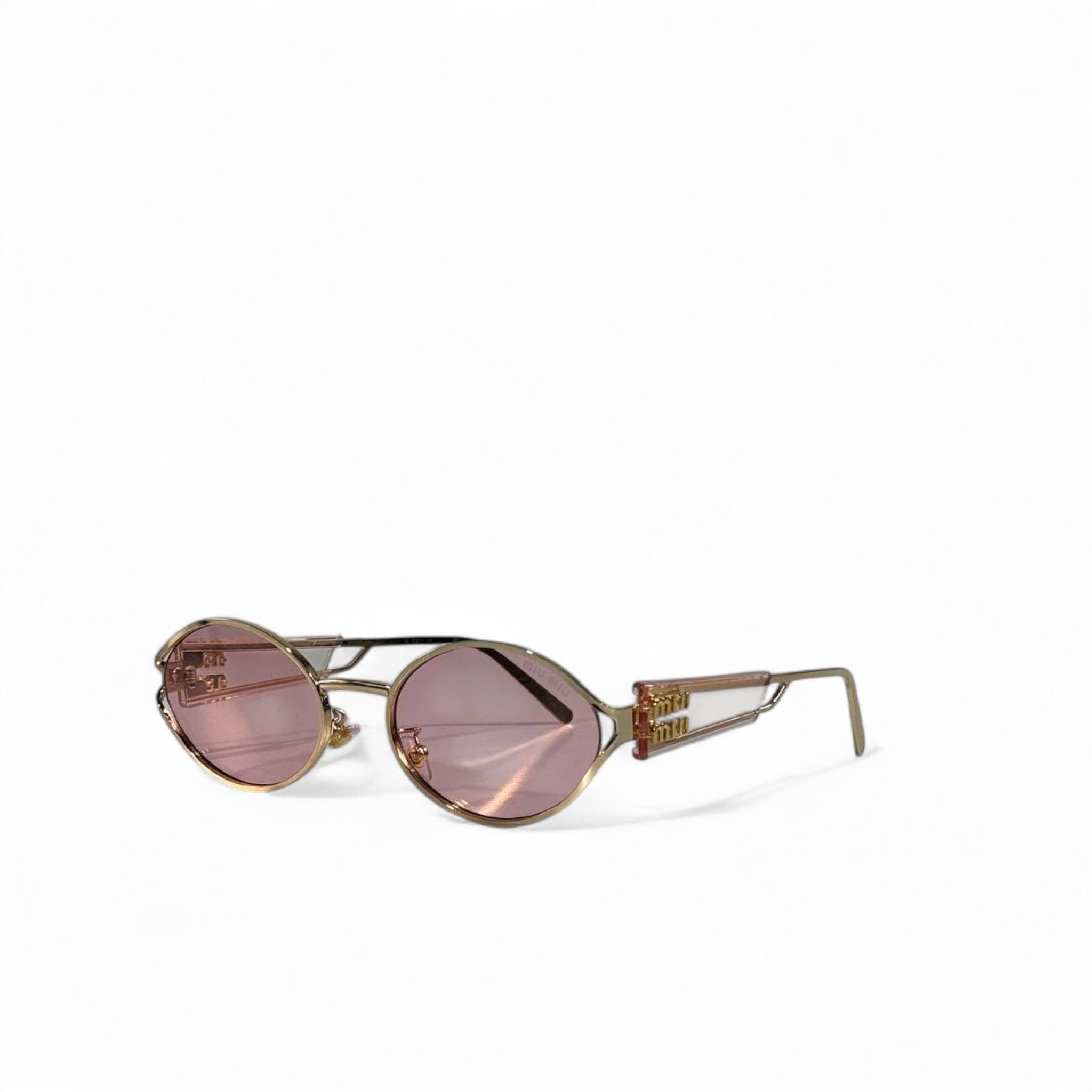 ✨ Miu Miu Rose-Tinted Designer Sunglasses – Retro Glam Luxury