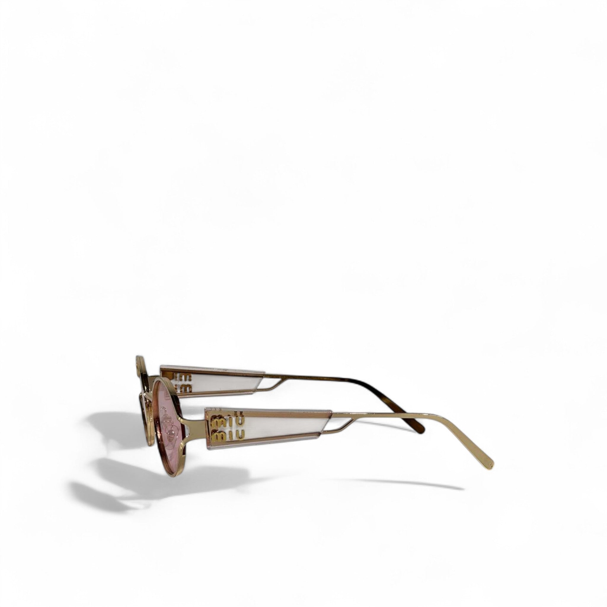 ✨ Miu Miu Rose-Tinted Designer Sunglasses – Retro Glam Luxury