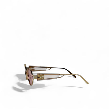 ✨ Miu Miu Rose-Tinted Designer Sunglasses – Retro Glam Luxury