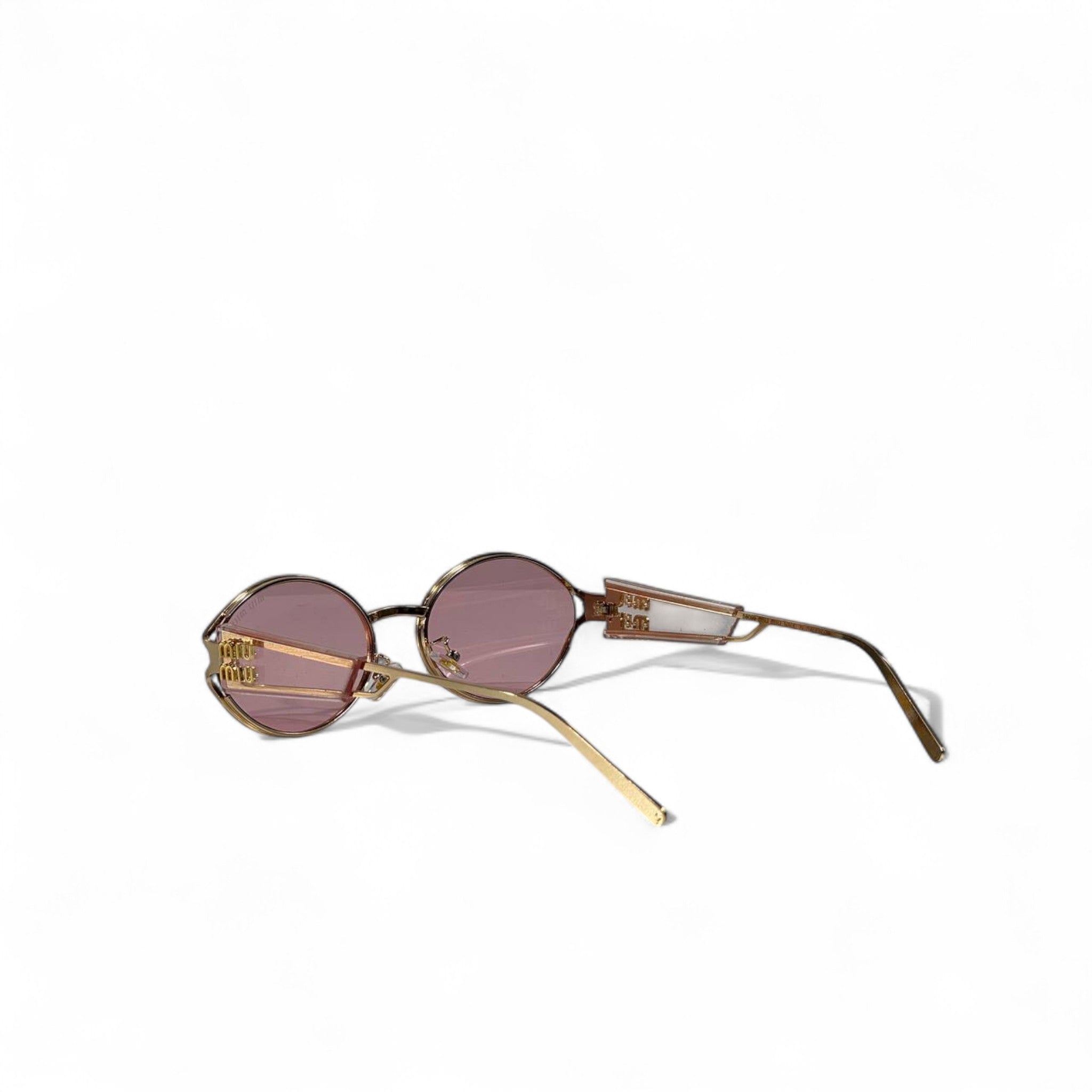 ✨ Miu Miu Rose-Tinted Designer Sunglasses – Retro Glam Luxury