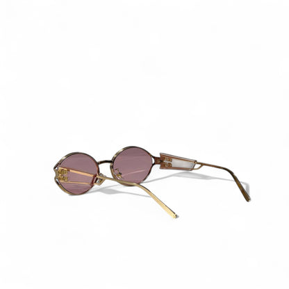 ✨ Miu Miu Rose-Tinted Designer Sunglasses – Retro Glam Luxury