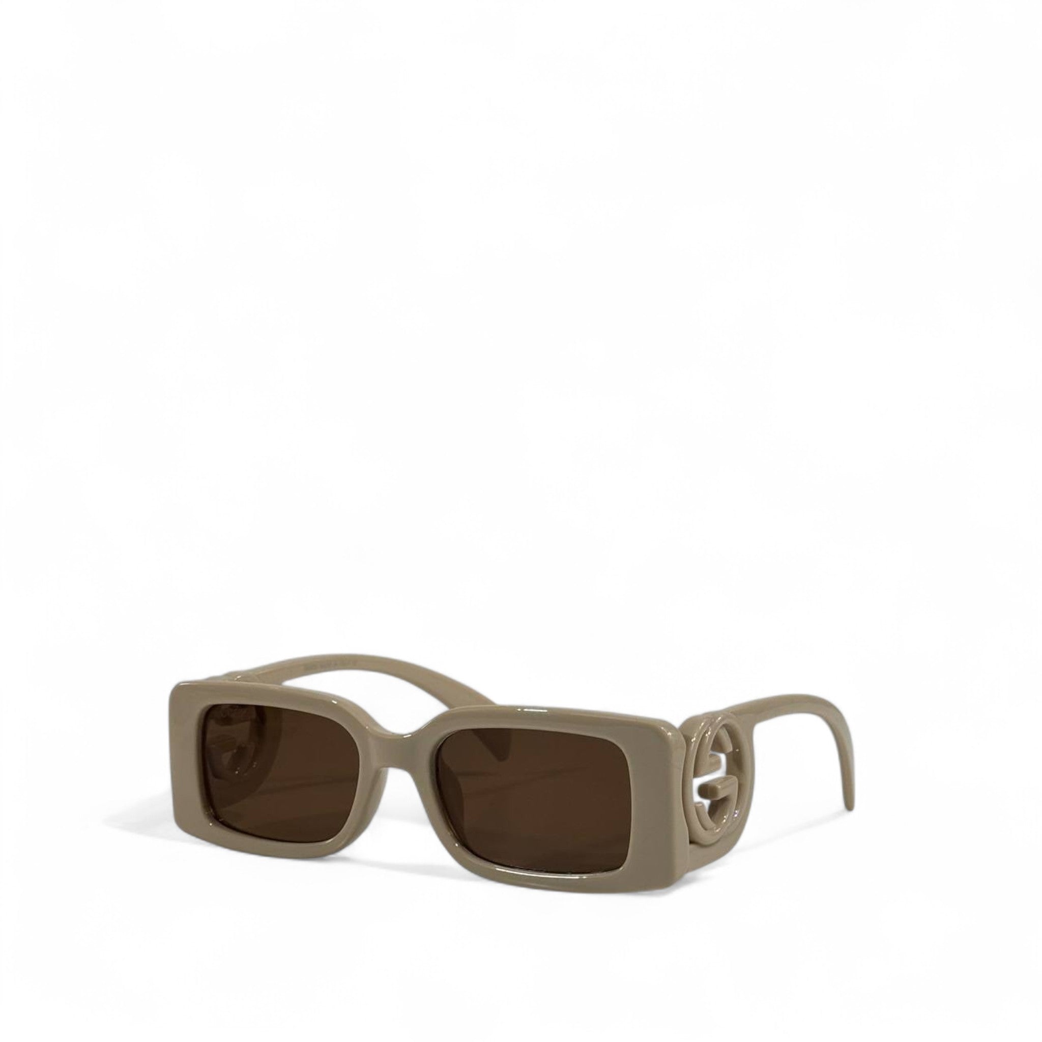 🔥 Gucci Rectangular GG Sunglasses – Beige Luxe 🕶️✨