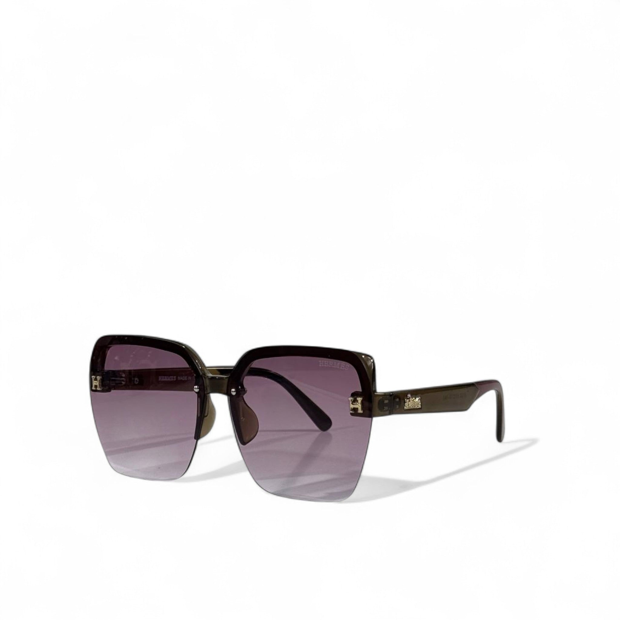Hermès Oversized Square Sunglasses 🕶️✨ | Elegant Gradient Luxury Eyewear