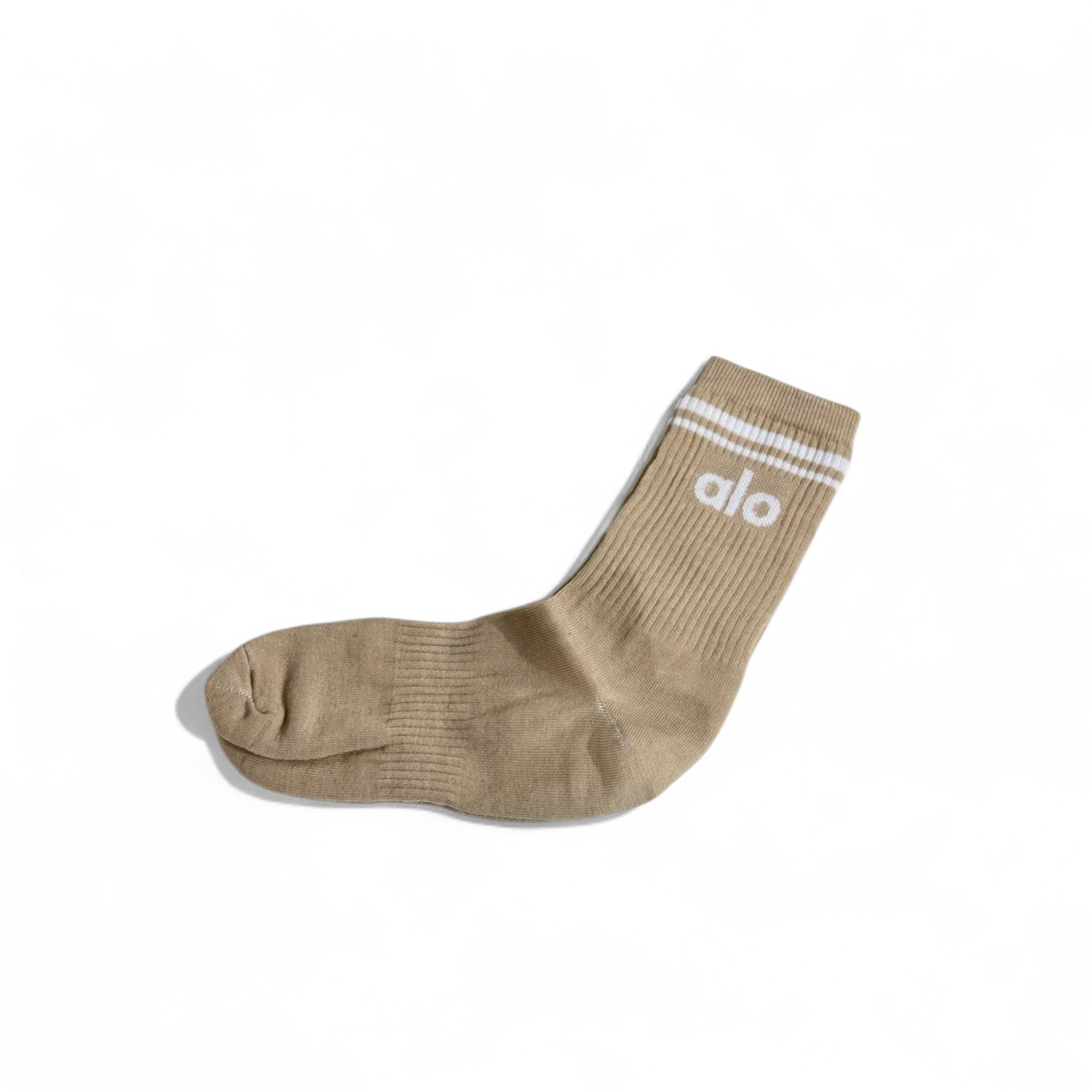 Alo Yoga Beige Crew Socks 🧦✨ | Neutral Activewear & Lifestyle Essential