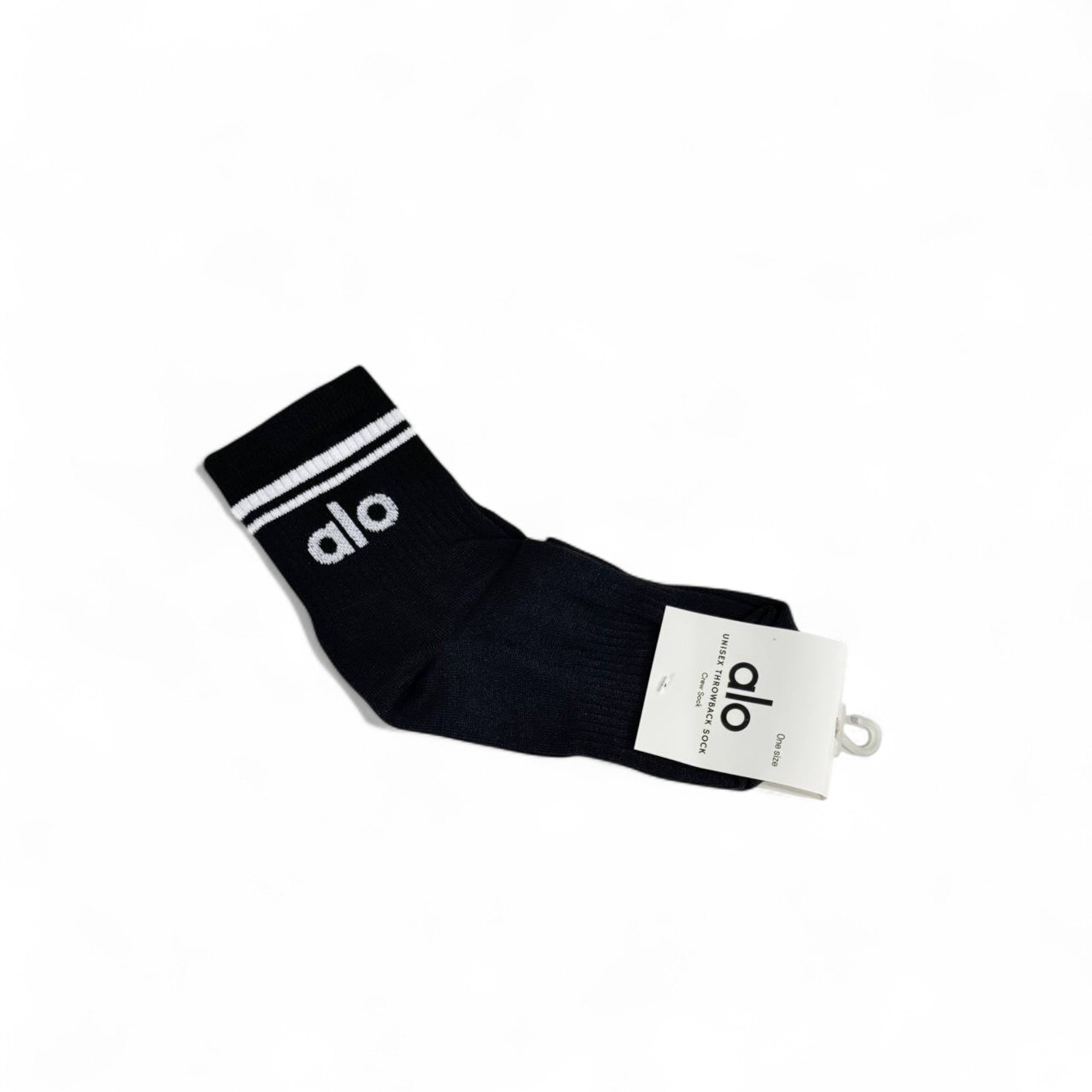 Alo Yoga Black Crew Socks 🧦🖤 | Classic Activewear & Lifestyle Essential