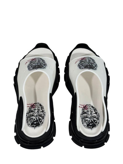 Balenciaga Graphic Slide Sandals – Black & White Edition 🖤🤍🔥