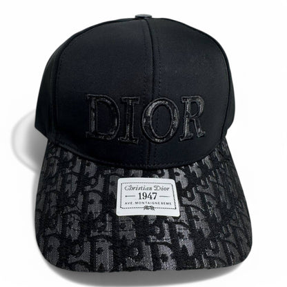 Christian Dior 1947 Black Monogram Cap