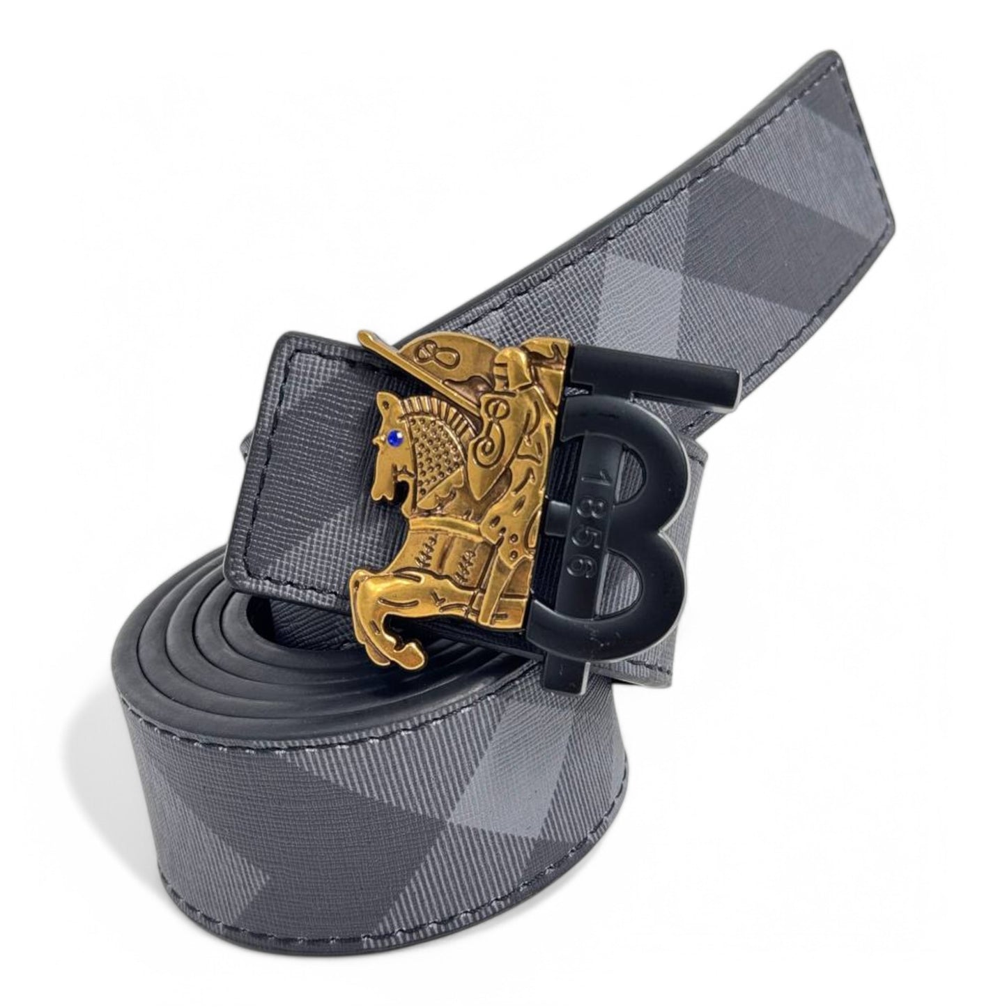 Burberry Knight Checkered Belt – Iconic British Elegance